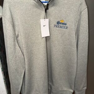 Nike Corona Premier Light Gray Quarter-Zip Sweatshirt
